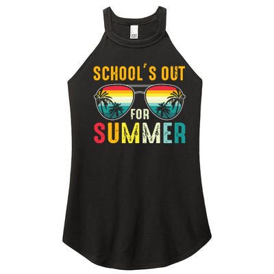 Last Day Of School Retro Schools Out For Summer Teacher Boy Women's Perfect Tri Rocker Tank