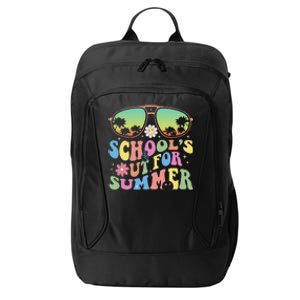 Last Day Of School Graduation Groovy Schools Out For Summer City Backpack