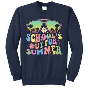 Last Day Of School Graduation Groovy Schools Out For Summer Sweatshirt