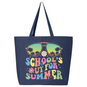 Last Day Of School Graduation Groovy Schools Out For Summer 25L Jumbo Tote