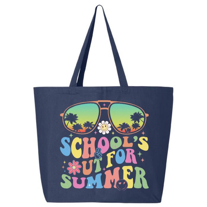 Last Day Of School Graduation Groovy Schools Out For Summer 25L Jumbo Tote