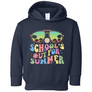 Last Day Of School Graduation Groovy Schools Out For Summer Toddler Hoodie