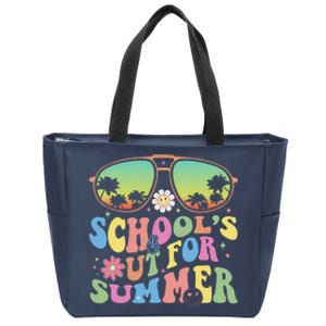 Last Day Of School Graduation Groovy Schools Out For Summer Zip Tote Bag