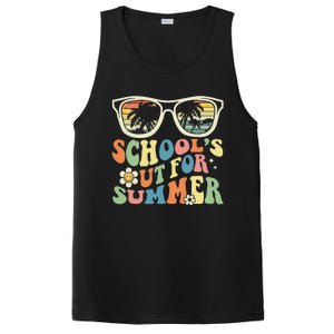 Last Day Of School Graduation Groovy Schools Out For Summer PosiCharge Competitor Tank