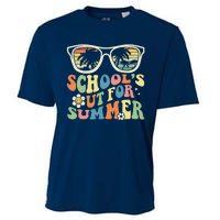 Last Day Of School Graduation Groovy Schools Out For Summer Cooling Performance Crew T-Shirt