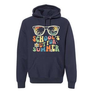 Last Day Of School Graduation Groovy Schools Out For Summer Premium Hoodie