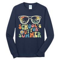 Last Day Of School Graduation Groovy Schools Out For Summer Tall Long Sleeve T-Shirt