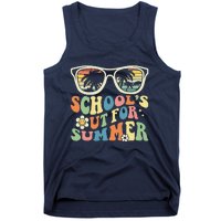 Last Day Of School Graduation Groovy Schools Out For Summer Tank Top