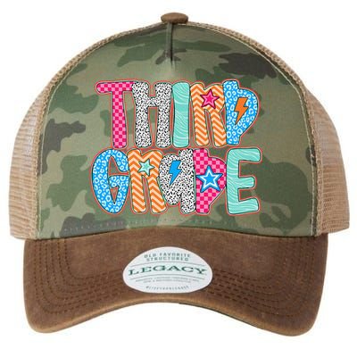 Last Day Of School Third Grade Graduation Teacher Student Legacy Tie Dye Trucker Hat