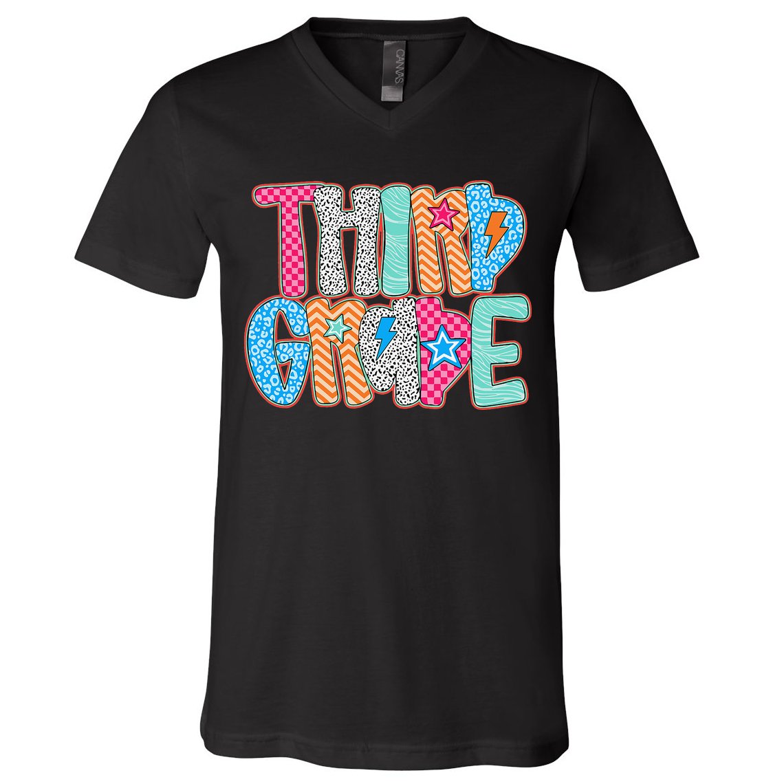 Last Day Of School Third Grade Graduation Teacher Student V-Neck T-Shirt