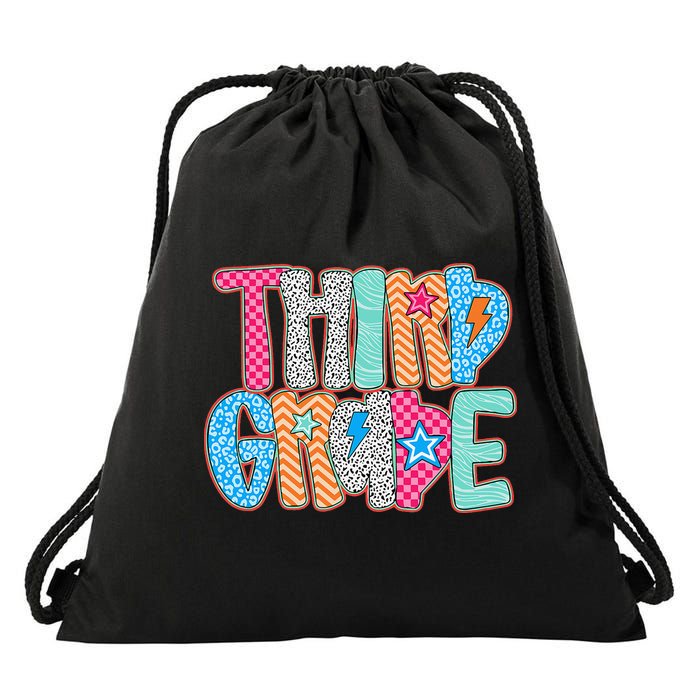 Last Day Of School Third Grade Graduation Teacher Student Drawstring Bag