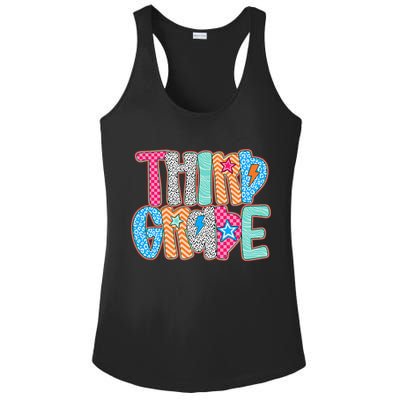 Last Day Of School Third Grade Graduation Teacher Student Ladies PosiCharge Competitor Racerback Tank