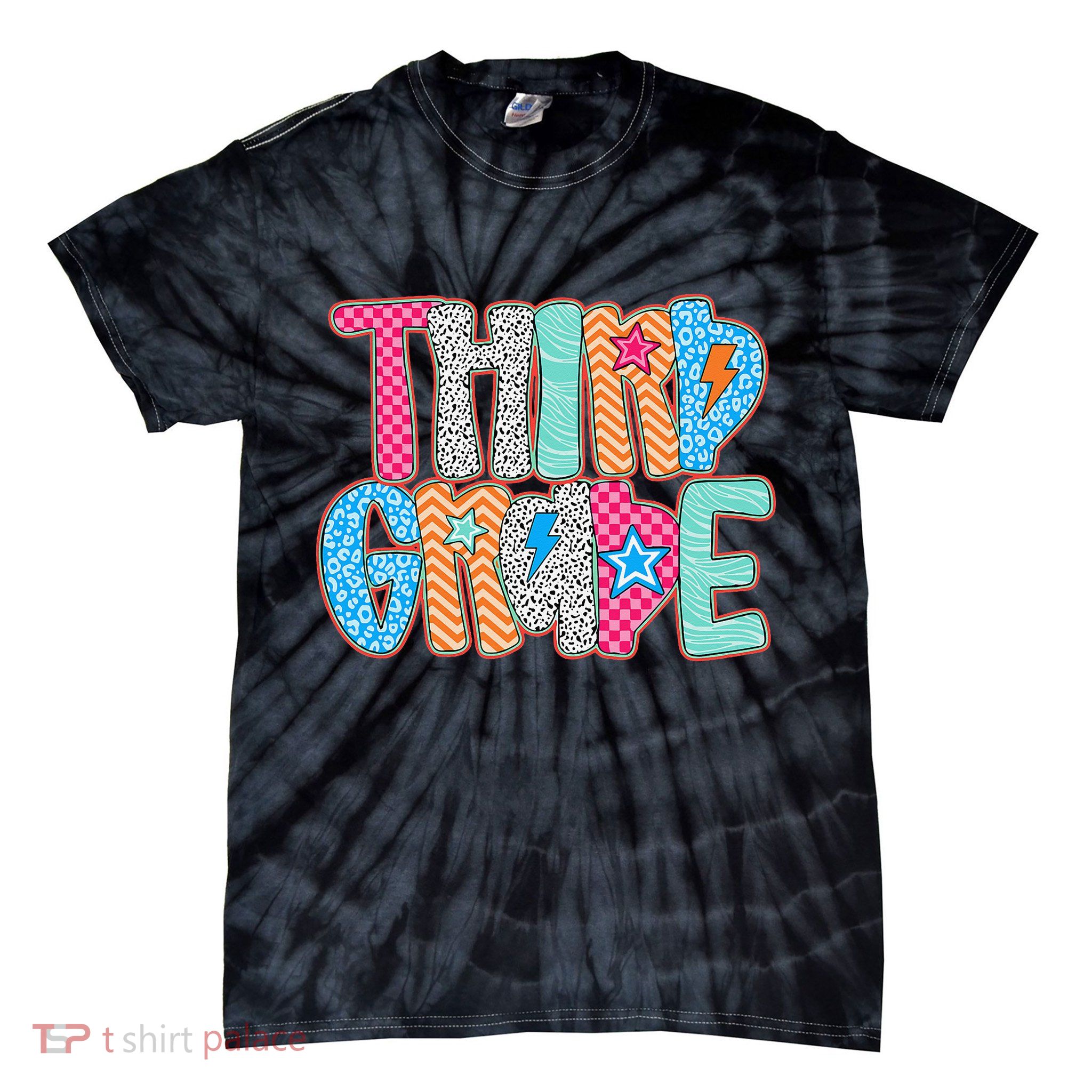 Last Day Of School Third Grade Graduation Teacher Student Tie-Dye T-Shirt