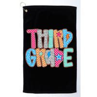 Last Day Of School Third Grade Graduation Teacher Student Golf Towel