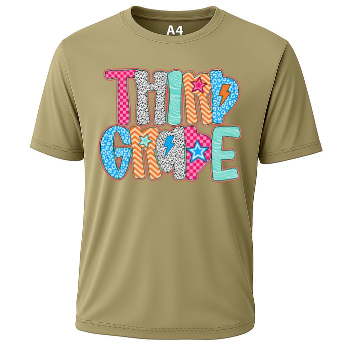 Last Day Of School Third Grade Graduation Teacher Student Cooling Performance Crew T-Shirt
