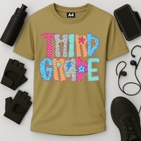 Last Day Of School Third Grade Graduation Teacher Student Cooling Performance Crew T-Shirt