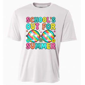 Last Day Of School Graduation Groovy Schools Out For Summer Cooling Performance Crew T-Shirt