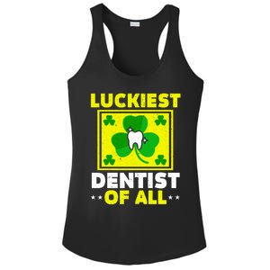 Luckiest Dentist Of All Dentistry St Patrick's Day Gift Ladies PosiCharge Competitor Racerback Tank