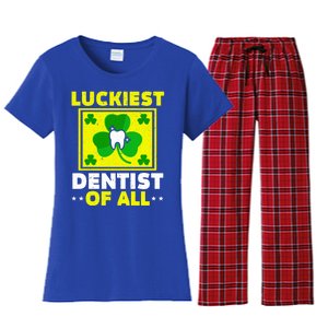 Luckiest Dentist Of All Dentistry St Patrick's Day Gift Women's Flannel Pajama Set