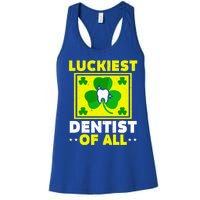 Luckiest Dentist Of All Dentistry St Patrick's Day Gift Women's Racerback Tank