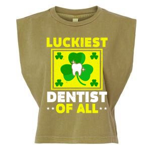 Luckiest Dentist Of All Dentistry St Patrick's Day Gift Garment-Dyed Women's Muscle Tee