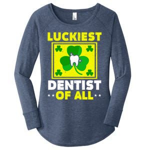 Luckiest Dentist Of All Dentistry St Patrick's Day Gift Women's Perfect Tri Tunic Long Sleeve Shirt