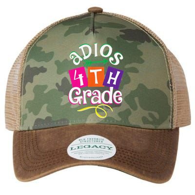 Last Day Of School Adios 4th Grade Graduation Premium Legacy Tie Dye Trucker Hat