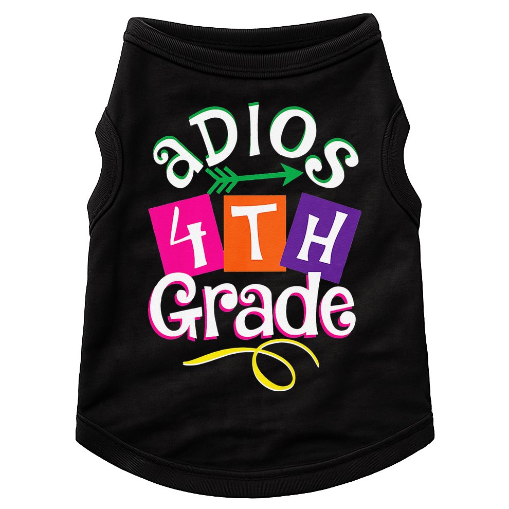 Last Day Of School Adios 4th Grade Graduation Premium Doggie Tank
