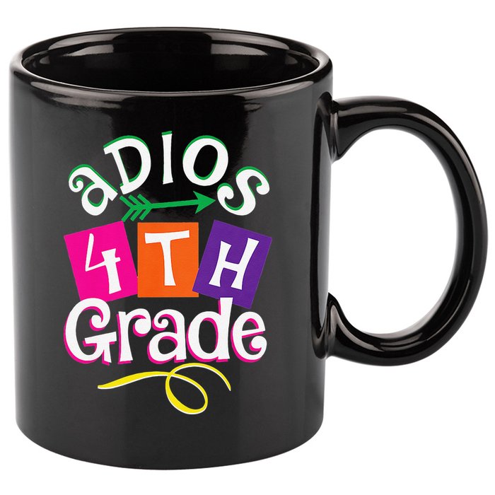 Last Day Of School Adios 4th Grade Graduation Premium 11oz C Handle Ceramic Mug