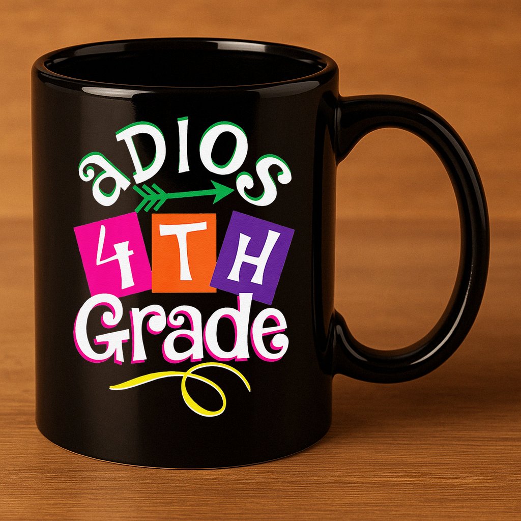 Last Day Of School Adios 4th Grade Graduation Premium 11oz C Handle Ceramic Mug