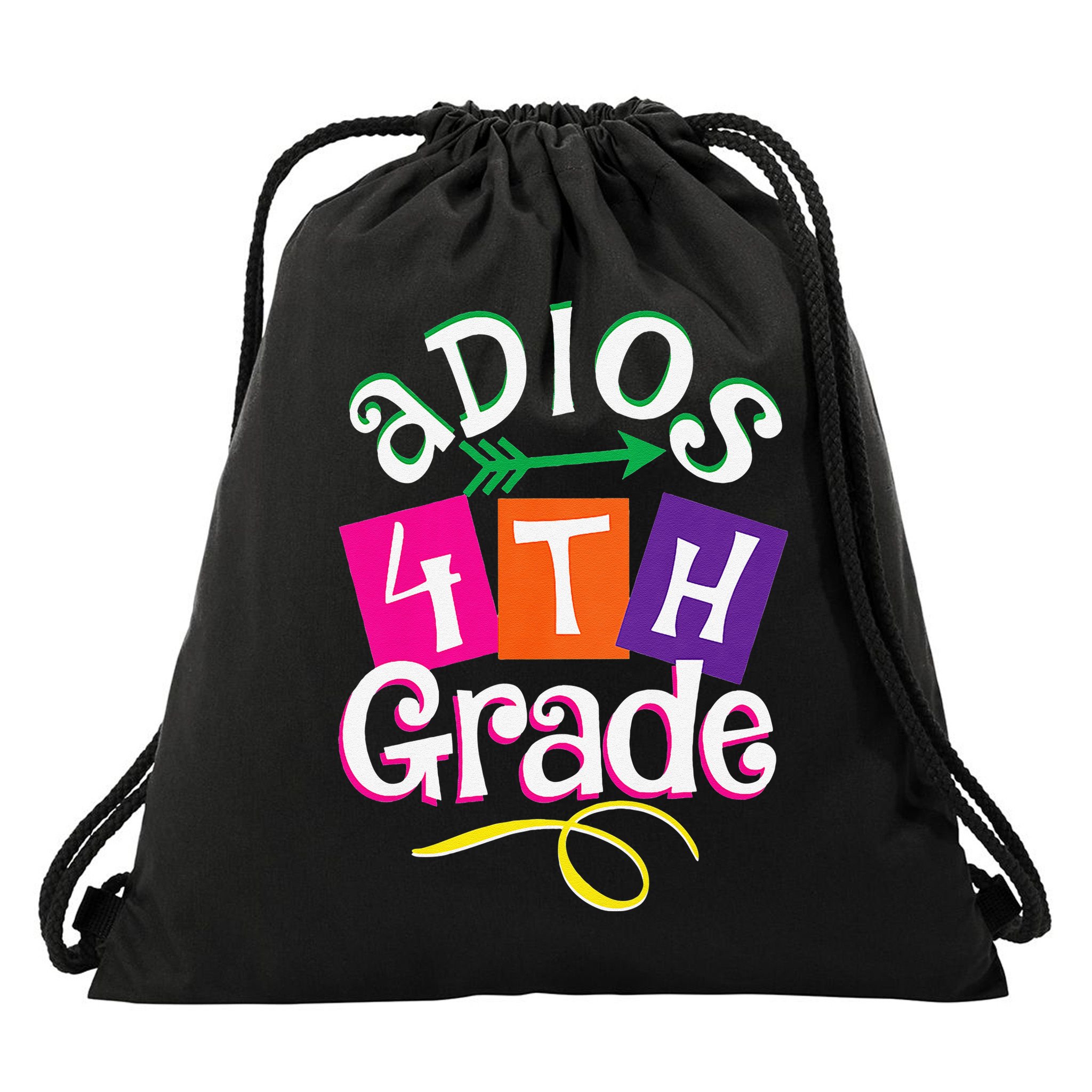 Last Day Of School Adios 4th Grade Graduation Premium Drawstring Bag