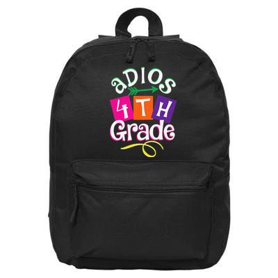 Last Day Of School Adios 4th Grade Graduation Premium 16 in Basic Backpack