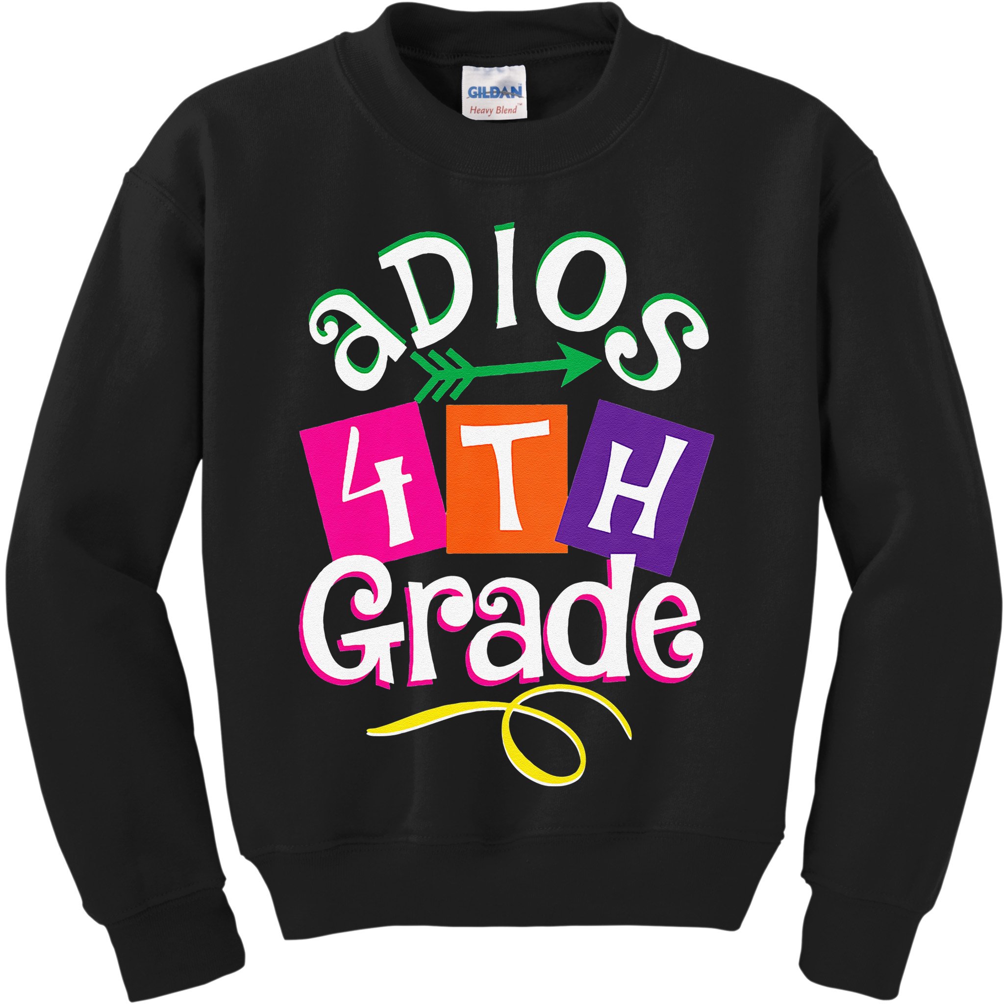 Last Day Of School Adios 4th Grade Graduation Premium Kids Sweatshirt