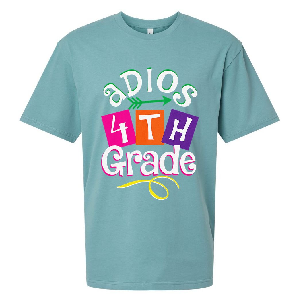 Last Day Of School Adios 4th Grade Graduation Premium Sueded Cloud Jersey T-Shirt
