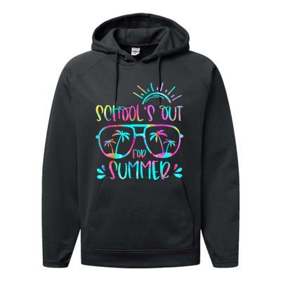 Last Day Of School Schools Out For Summer Teacher Vintage Performance Fleece Hoodie