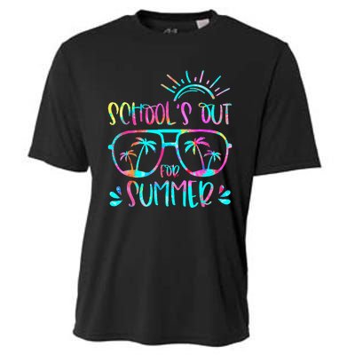 Last Day Of School Schools Out For Summer Teacher Vintage Cooling Performance Crew T-Shirt