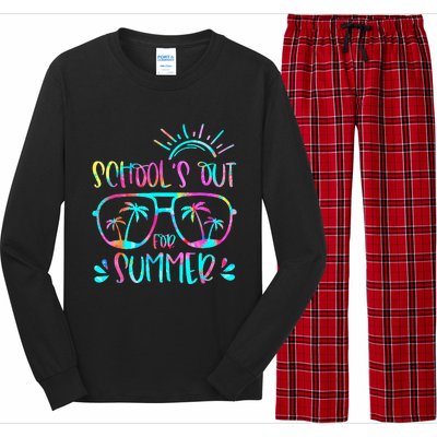 Last Day Of School Schools Out For Summer Teacher Vintage Long Sleeve Pajama Set