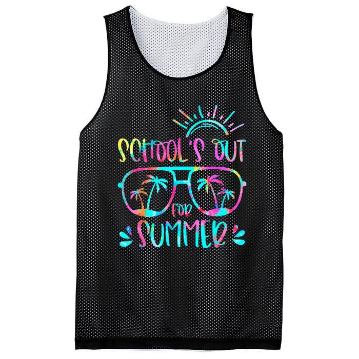 Last Day Of School Schools Out For Summer Teacher Vintage Mesh Reversible Basketball Jersey Tank