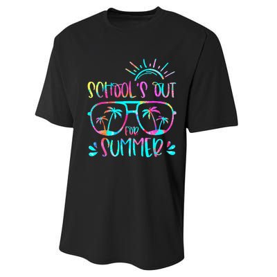 Last Day Of School Schools Out For Summer Teacher Vintage Performance Sprint T-Shirt