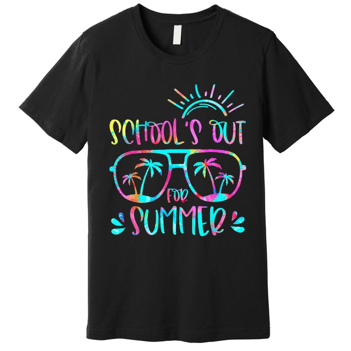 Last Day Of School Schools Out For Summer Teacher Vintage Premium T-Shirt