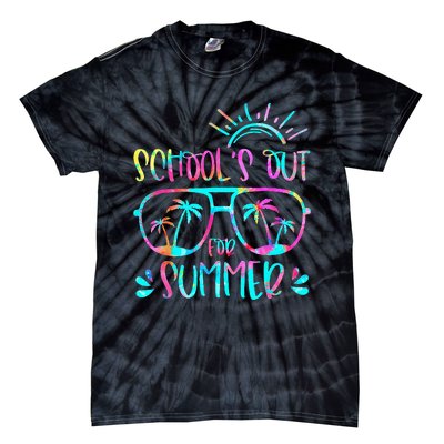 Last Day Of School Schools Out For Summer Teacher Vintage Tie-Dye T-Shirt