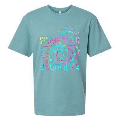 Last Day Of School Schools Out For Summer Teacher Vintage Sueded Cloud Jersey T-Shirt