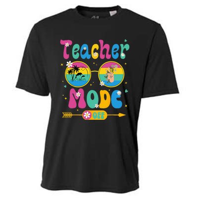 Last Day of School teacher mode off Teacher Cooling Performance Crew T-Shirt