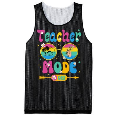 Last Day of School teacher mode off Teacher Mesh Reversible Basketball Jersey Tank