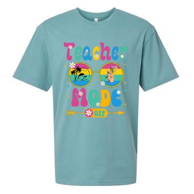 Last Day of School teacher mode off Teacher Sueded Cloud Jersey T-Shirt