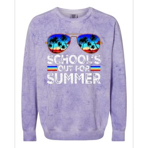 Last Day Of School Schools Out For Summer Colorblast Crewneck Sweatshirt