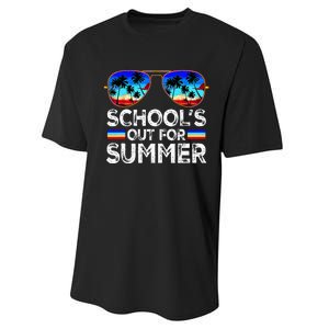 Last Day Of School Schools Out For Summer Performance Sprint T-Shirt