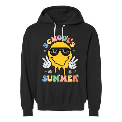 Last Day Of School Schools Out For Summer Teacher Garment-Dyed Fleece Hoodie