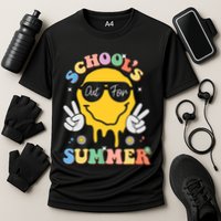 Last Day Of School Schools Out For Summer Teacher Cooling Performance Crew T-Shirt