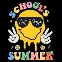 Last Day Of School Schools Out For Summer Teacher Cooling Performance Crew T-Shirt